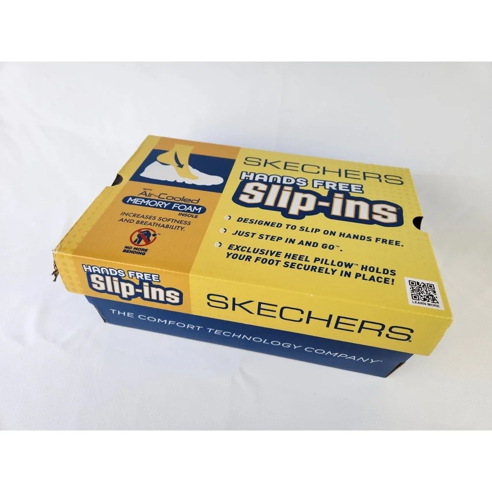 Womans Shoes SKECHERS Summits-Lunar Glow Hands Free Slip-Ins Sneakers Blue Sz 10